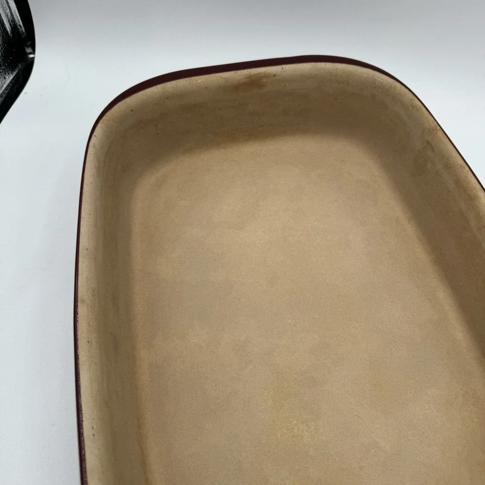 Pampered Chef 1338 Cranberry 9x13 New Traditions Baker Stoneware Seasoned Stone